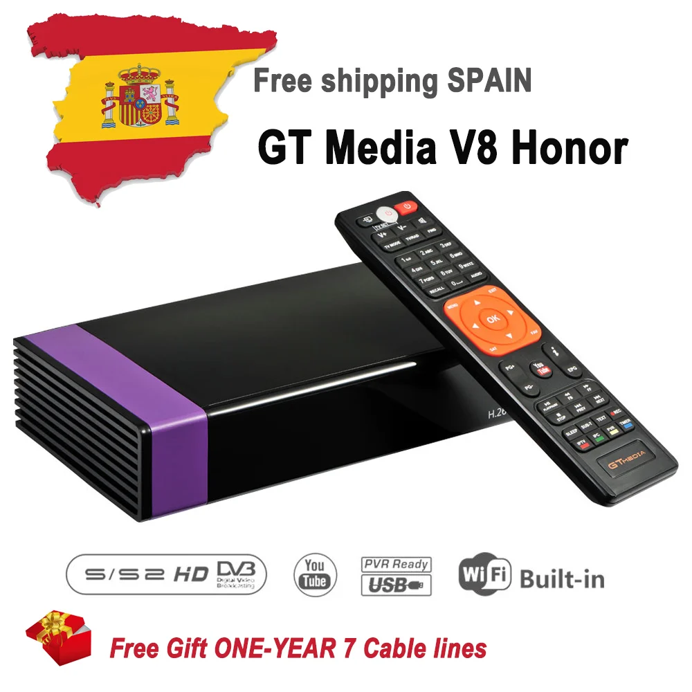 

Original GTMedia V8 Nova Full HD DVB-S2 Satellite Receiver Support Europe Cable Lines Account Built-In WiFi Satellite Receptor