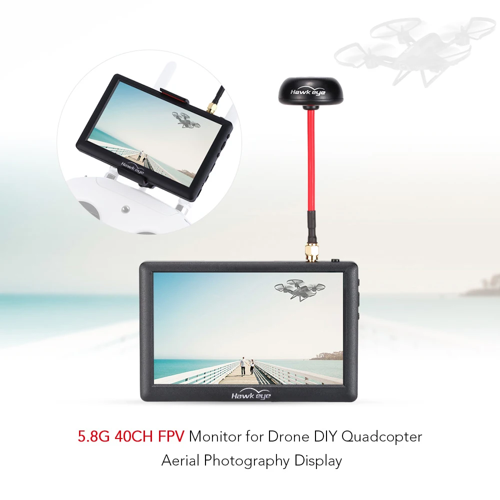 

Hawkeye Little Pilot 5.8G 40CH FPV Monitor Built-in Receiver for QAV250 Racing Drone DIY Quadcopter Aerial Photography Display