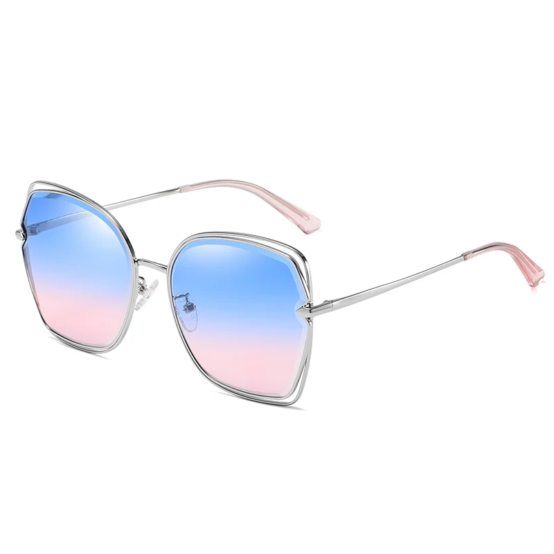

Gradient sunglasses women big box trend high quality sunglasses vintage fashion glasses brand design sun glasses two-color