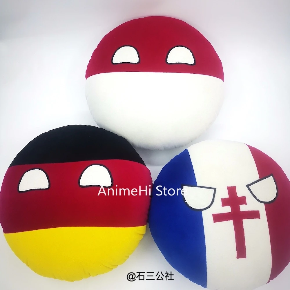 フランスドイツポーランドボール枕人形pol Deu Fra Countryballs豪華絢爛コスプレpolandball手刺繍ぬいぐるみギフト30センチメートル Movies Tv Aliexpress
