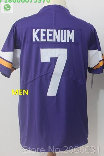 Vikings Мужские взрослые Джерси 14 Стефон диггз 19 adam thielen 22 чехол Keenum 7 Harrison 33 Dalvin Cook Smith Adam Minnesota - Цвет: For men