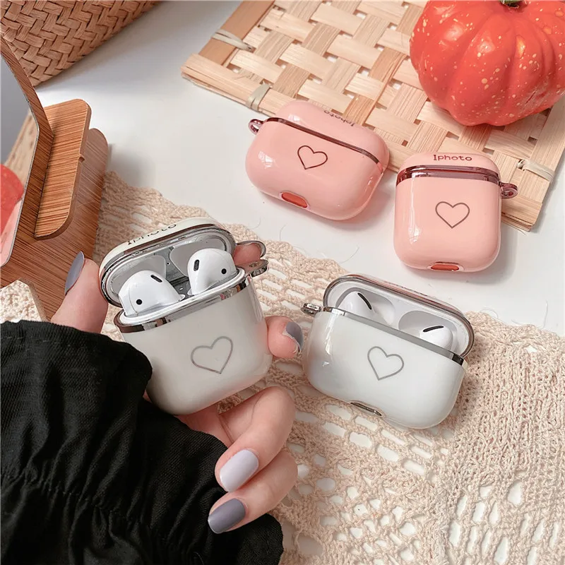 Милый чехол для наушников Kjoew Love Apple iPhone зарядное устройство Aripods 2/3 беспроводная