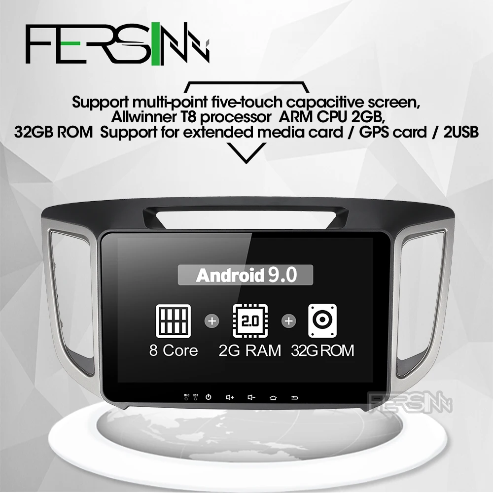 Fersinny CIX251060 2G android 9 0 Автомобильная навигационная система c DVD плеер 1024*600 для HYUNDAI IX25