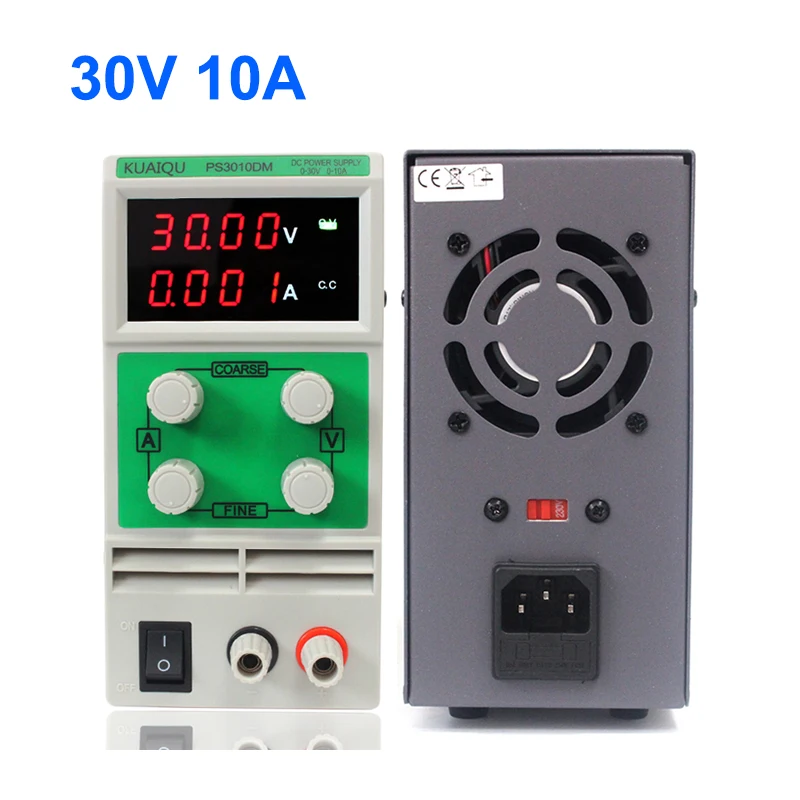 

4 Digits Adjustable Power Supply Digital Display DC Voltage Regulator Switching laboratory Bench Power Source AC 220V 30V 10A