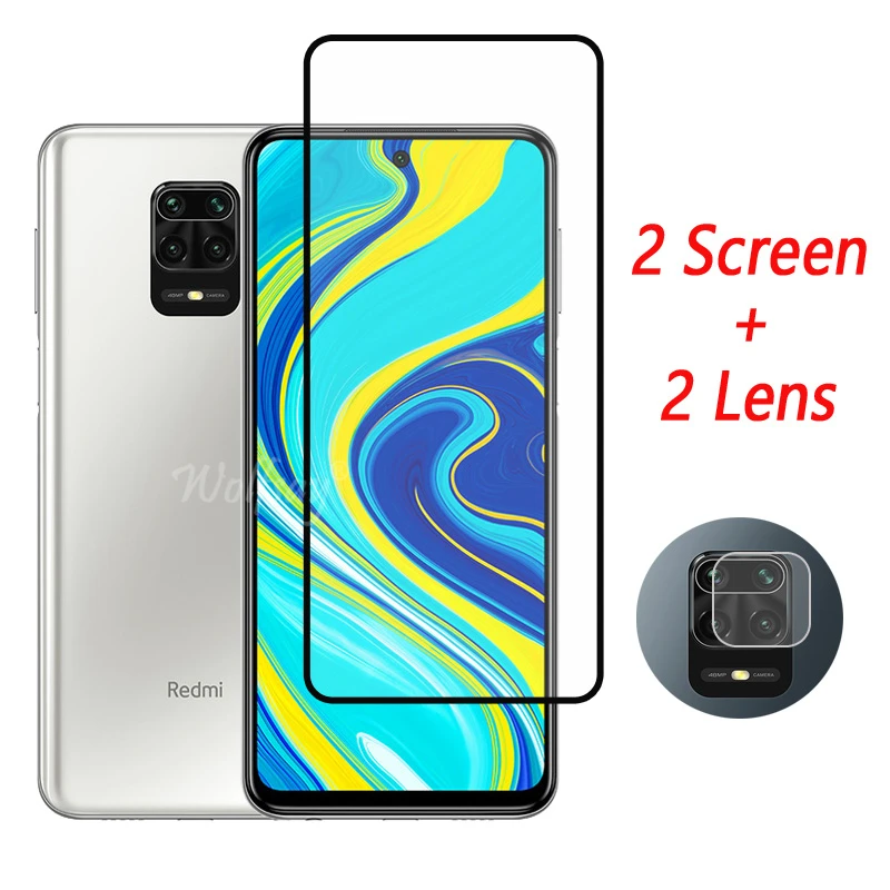 Полностью покрывающее закаленное Стекло для Redmi Note 9S 9 Экран протектор Pro 5G Камера