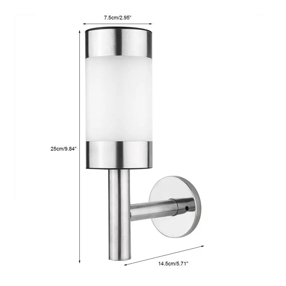 Modern LED Wall Lamp Solar Powered Sconce Wall Lights Outdoor Garden Porch Light Waterproof