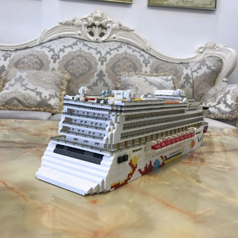 Миниатюрные строительные блоки один кусок роскошный круизный лайнер пиратский