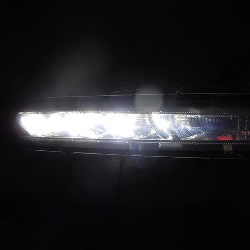 Автомобильный мигающий 1 пара для Ford Mondeo Fusion 2011 2012 2013 Led Drl дневные ходовые огни светодиодные дневные Противотуманные фары с желтым