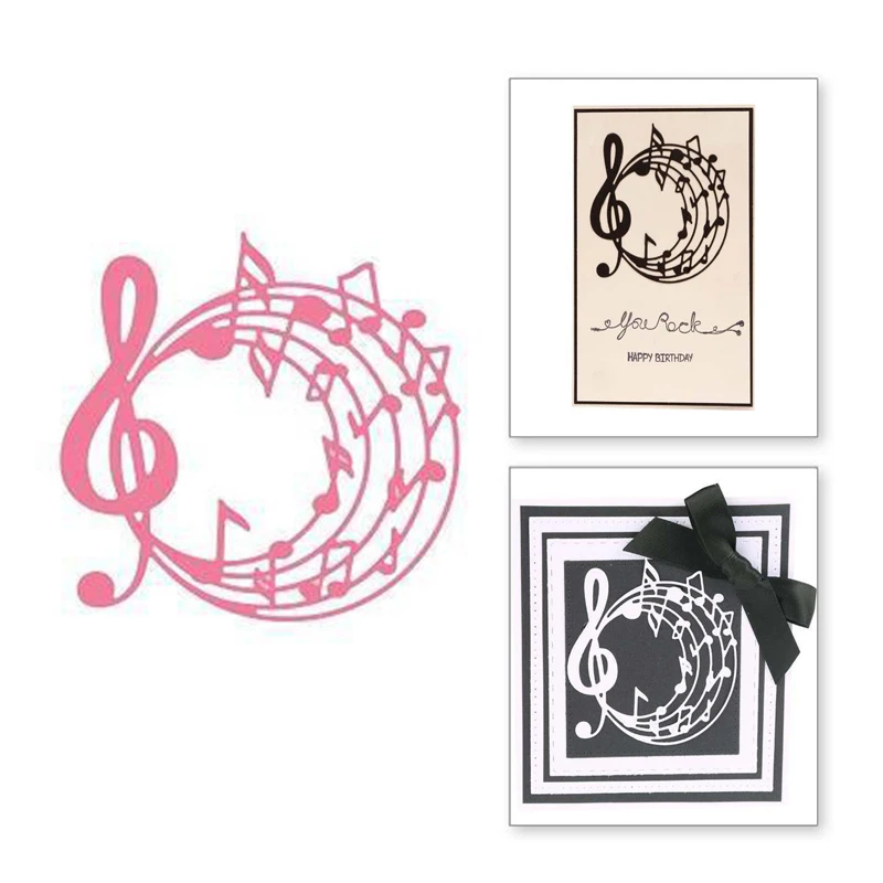 

YaMinSanNiO Music Note Metal Cutting Dies New 2019 Musical Scrapbooking Card Making DIY Album Decorative Embossing Craft Stencil