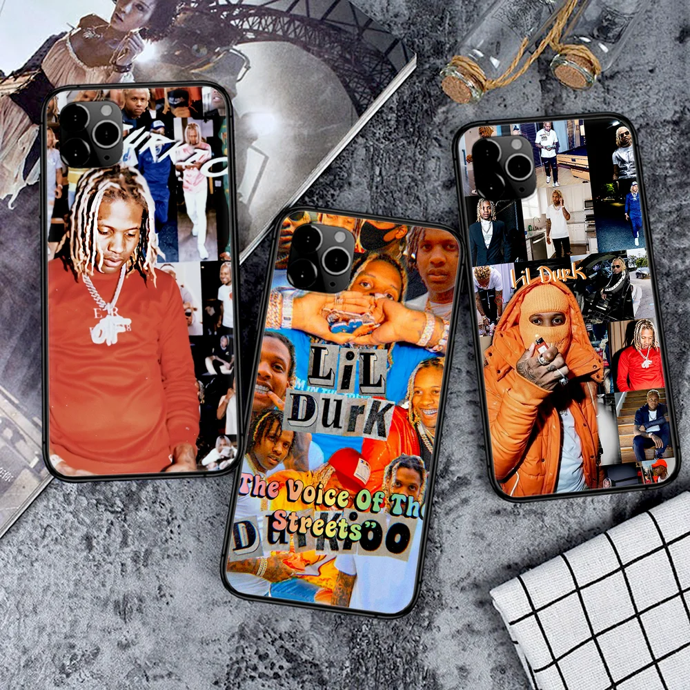Lil Durk Rap Singer чехол для телефона Iphone 4 4s 5 5S SE 5C 6 6S 7 8 Plus X XS XR 11 12 Mini Pro Max 2020 черный Prime Trend