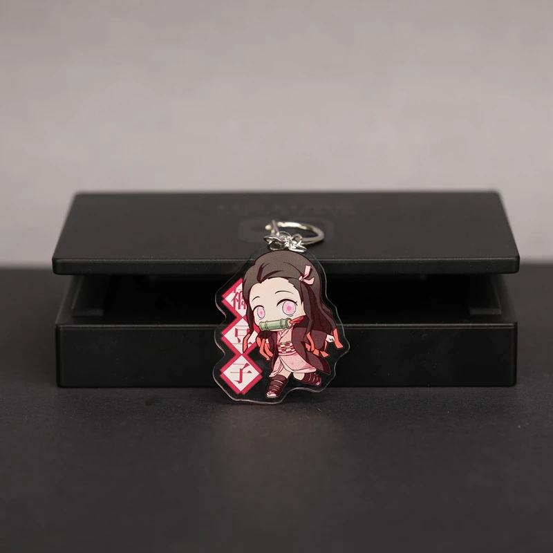 Брелок для ключей Kimetsu No Yaiba, Demon Slayer, Рождество, Kamado Tanjirou Nezuko, косплей, акриловый брелок, реквизит