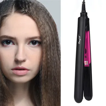 安い プロの電子髪ヘアアイロン髪コーンプレート段ボールヘアカーラークリンパーパーマスプリントサーモスタットクランププレート