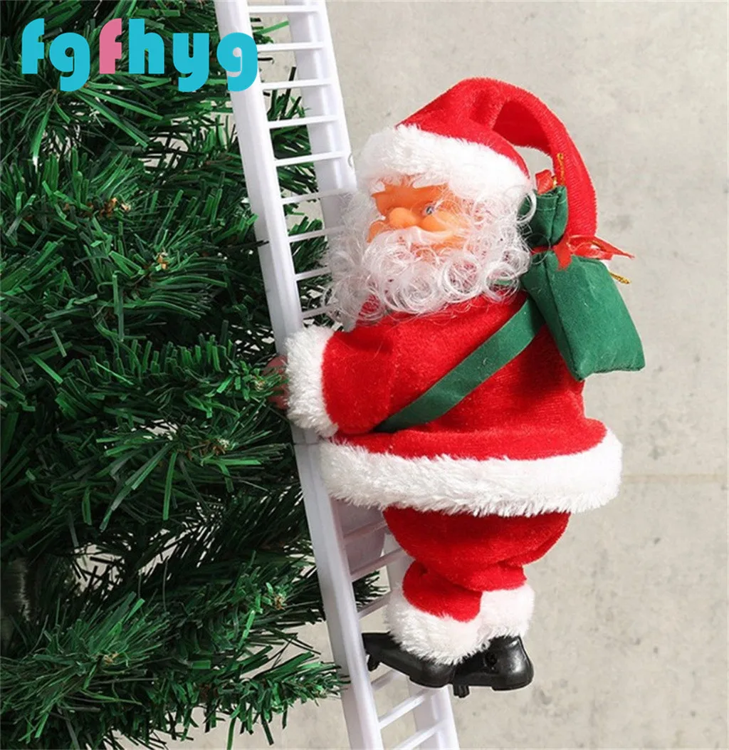 Игрушки для детей, рождественские игрушки 2019Top, Рождественское украшение, Санта-Клаус, электрическое скалолазание, Висячие рождественские украшения, игрушки