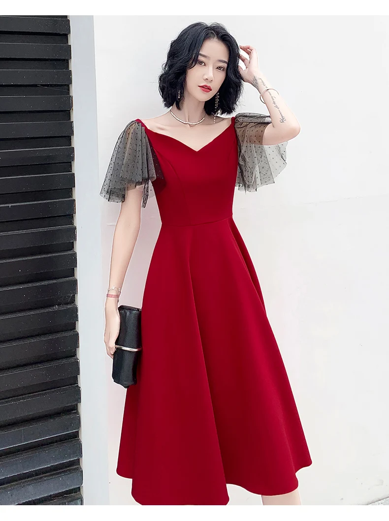 Tingfly Summer Sweety Girl Ruffles Sleeve Red A line Dress Lady Elegant Sweetheart Neckline Waist Fit Party Dress Casual Vestido