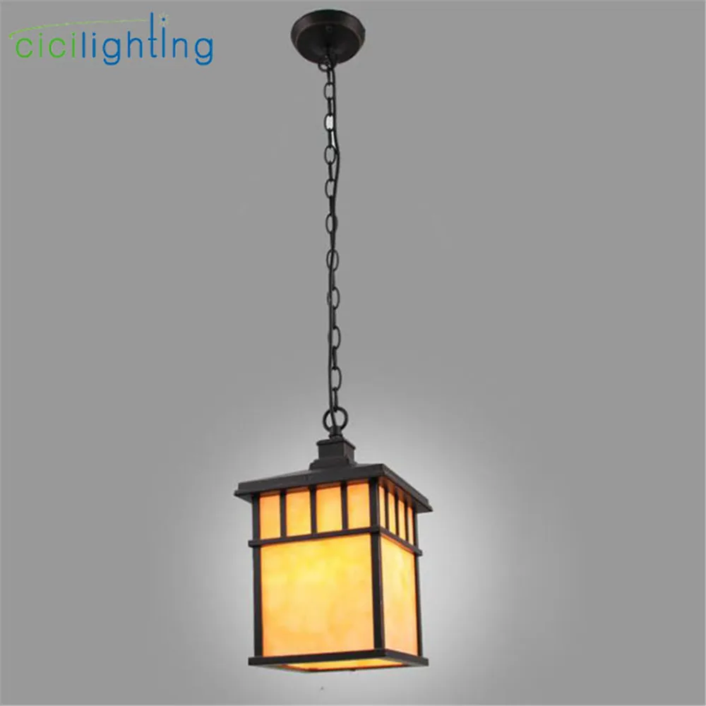 Винтажный Лофт открытый подвесной светильник для крыльца садовые ворота