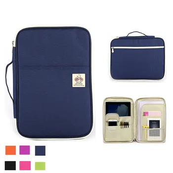 

Multi-functional A4 Document Bags Filing Pouch Portable Waterproof Oxford Cloth Organized Tote For Notebooks Pens Computer Stuff