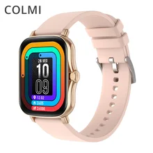 Colmi p8 plus relógio inteligente masculino 1.69 Polegada toque completo freqüência cardíaca fitness rastreador ip67 à prova dip67 água mulher gts 2 smartwatch