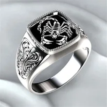 Modyle qualidade superior estilo gótico punk escorpião masculino retro anel padrão de escorpião anéis para jóias masculinas
