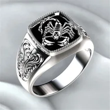 Modyle Top-quality Gothic Style Punk Scorpion Male Retro Ring Scorpion Pattern Rings