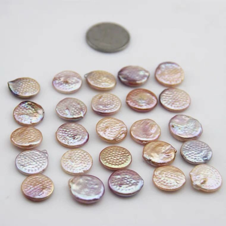 

DIY Jewelry Pearl Beads 15*17mm Big Size Button Shape Real Natural Freshwater Loose Pearls, 10pcs/lot