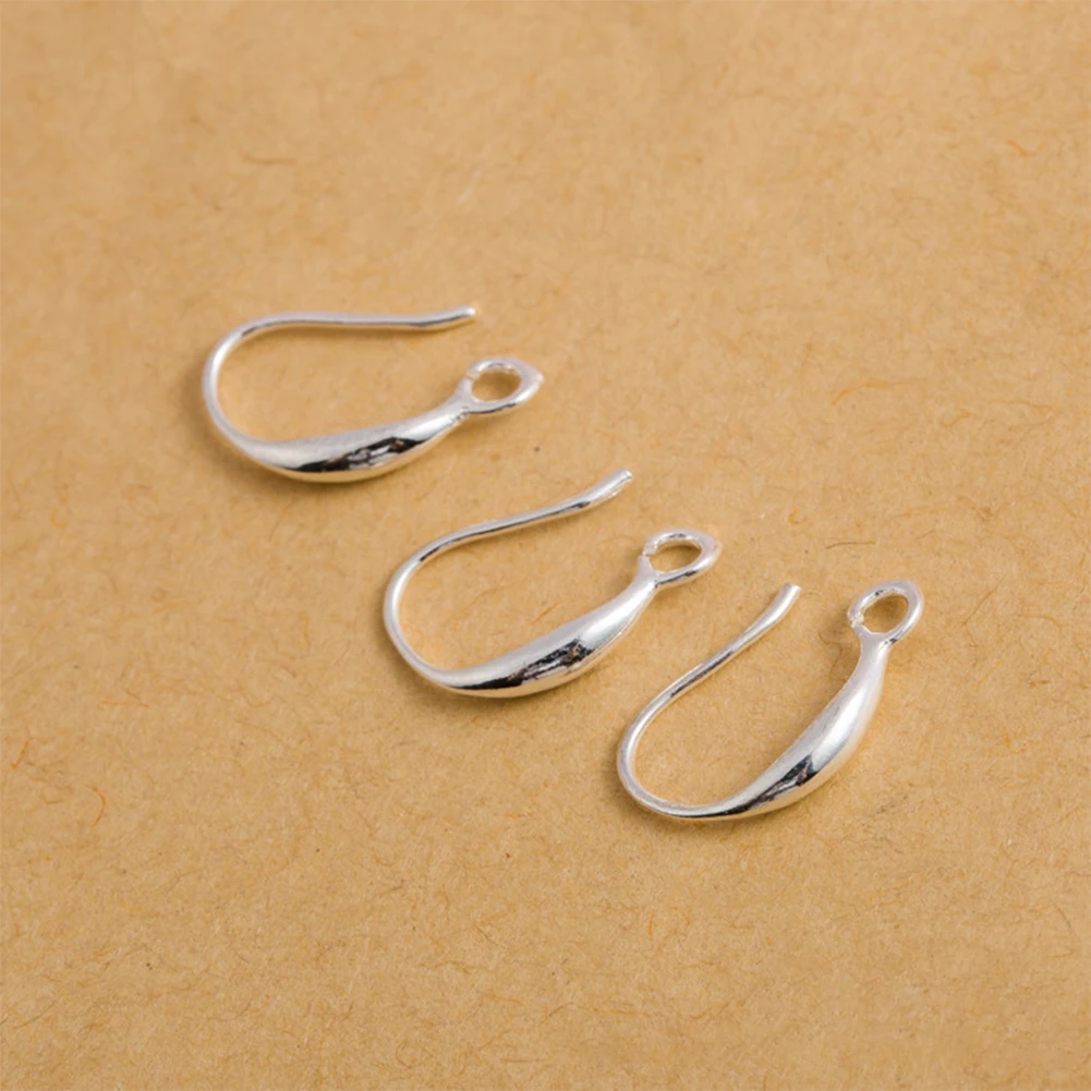 

50 Pcs Components Clasps Beadings Findings Earring Hooks Gift Unisex Making Ear Wire 925 Silver Eardrop Base DIY Jewelry Pendant