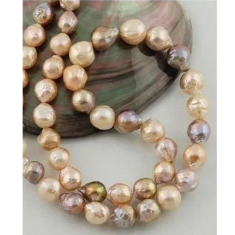 

HUGE 20"13MM SOUTH SEA GENUINE GOLD LAVENDER MULTICOL NUCLEAR PEARL NECKLACE 925 silver