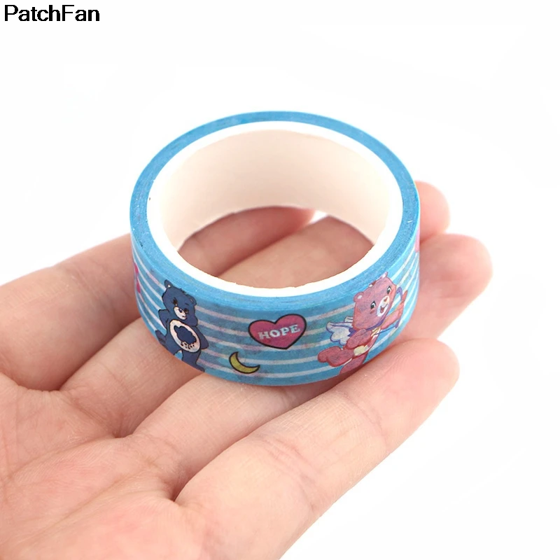 Patchfan забота о медведях мультфильм Забавный DIY Скрапбукинг дети клей Васи бумага маскирующая Лента Печатный узор наклейки Наклейка A2468