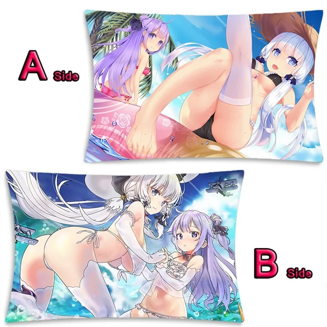 23 Аниме игра Azur Лейн USS Laffey прославленный Yuudachi Dakimakura длинная подушка для объятий Чехол Подушка для фанатов наволочка 35x55 см - Цвет: 23