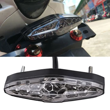 

Motorcycle LED Running Rear Brake Stop Tail Light License Plate Smoke Lamp 12V