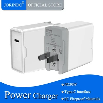 JORINDO PD30W 、タイプ C メスジャック携帯電話充電コンバータ、アメリカ標準 1-15 に USB-C 急速充電器、折りたたみ