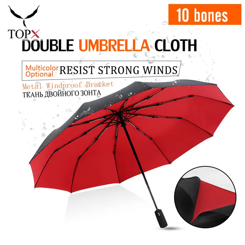 Parasol Business-Umbrellas Rain Women 3folding Wind-Resistant Large Automatic Gift Gift