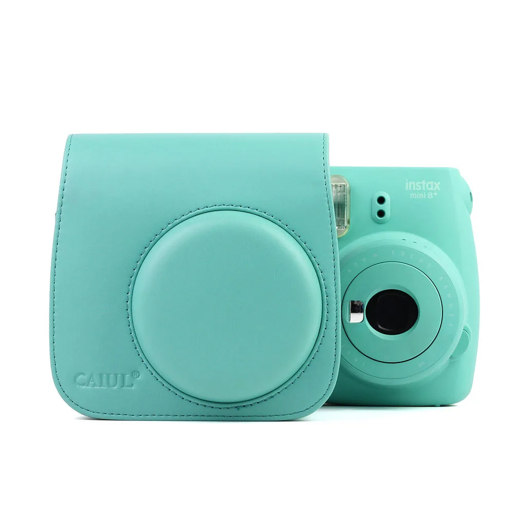 Чехол для Камеры моментальной печати для Fujifilm Instax Mini 8/Mini 9/8+ PU чехол Защитная крышка для камеры с ремешком Розовый Синий Зеленый