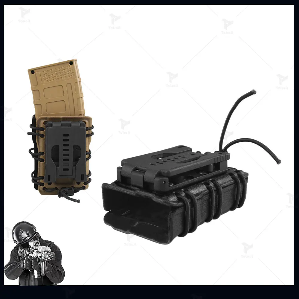 

M4 AR15 5.56 .223 Mag Pouch Carrier with Molle/Belt Fast Attach Millitary Molle Quick Release Single Pouch Holster