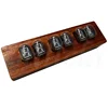 6-Bit IV22 Fluorescent Tube Digital Tube Clock Temperature Dispaly DIY Retro Creative gift Desktop Ornaments Solid Wood Shell 6