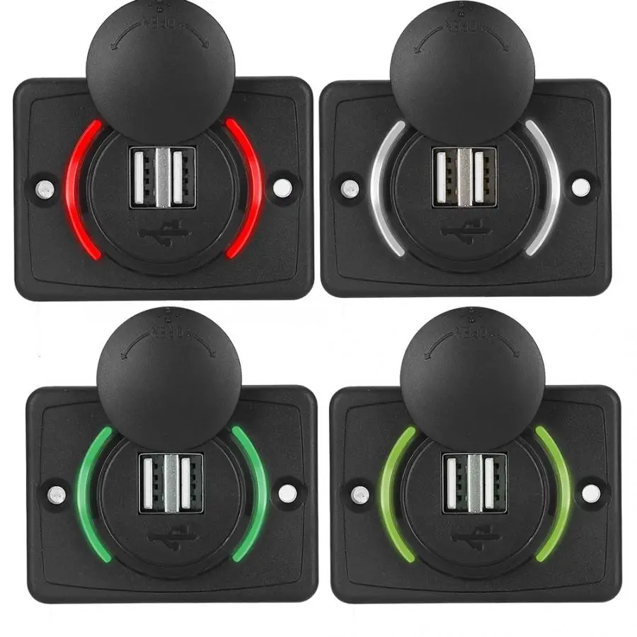 3.1A DC12V/24V автомобиля с двумя портами USB Порты и разъёмы Мощность Зарядное