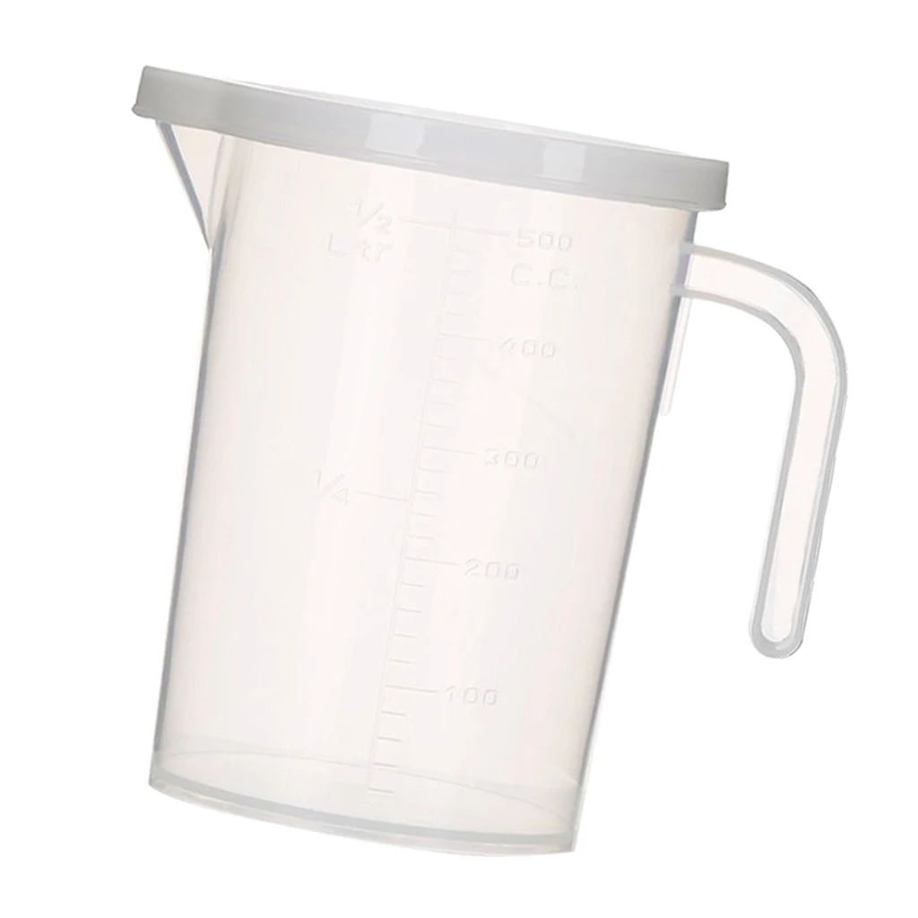 Plastic Clear Measuring Cups Kitchen Measurement Cup Liquid Measuring Jug Plastic Beaker with Handle Measuring Tool 