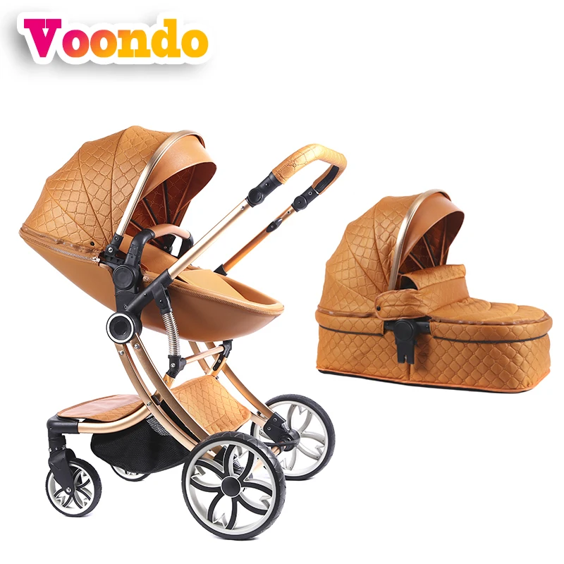 

voondo Baby stroller can be folded folding light shock absorber four wheel
