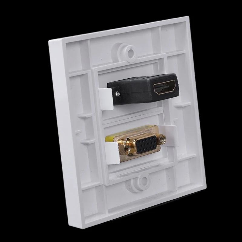 IG-86 x 86 мм Настенная Лицевая панель 15 отверстий Vga выход+ Hdmi с удлиненный провод разъем медиа Ассорти панель Лицевая панель