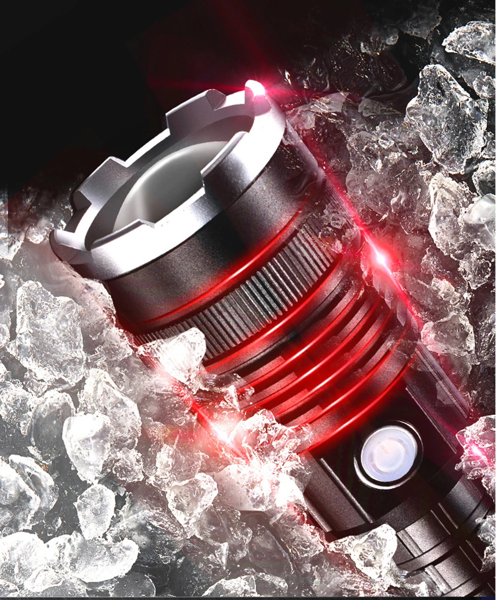 Мощный XHP50 светодиодный фонарик usb зарядка Водонепроницаемый зум 4 режима тактический фонарь с помощью 26650 батареи для наружного освещения
