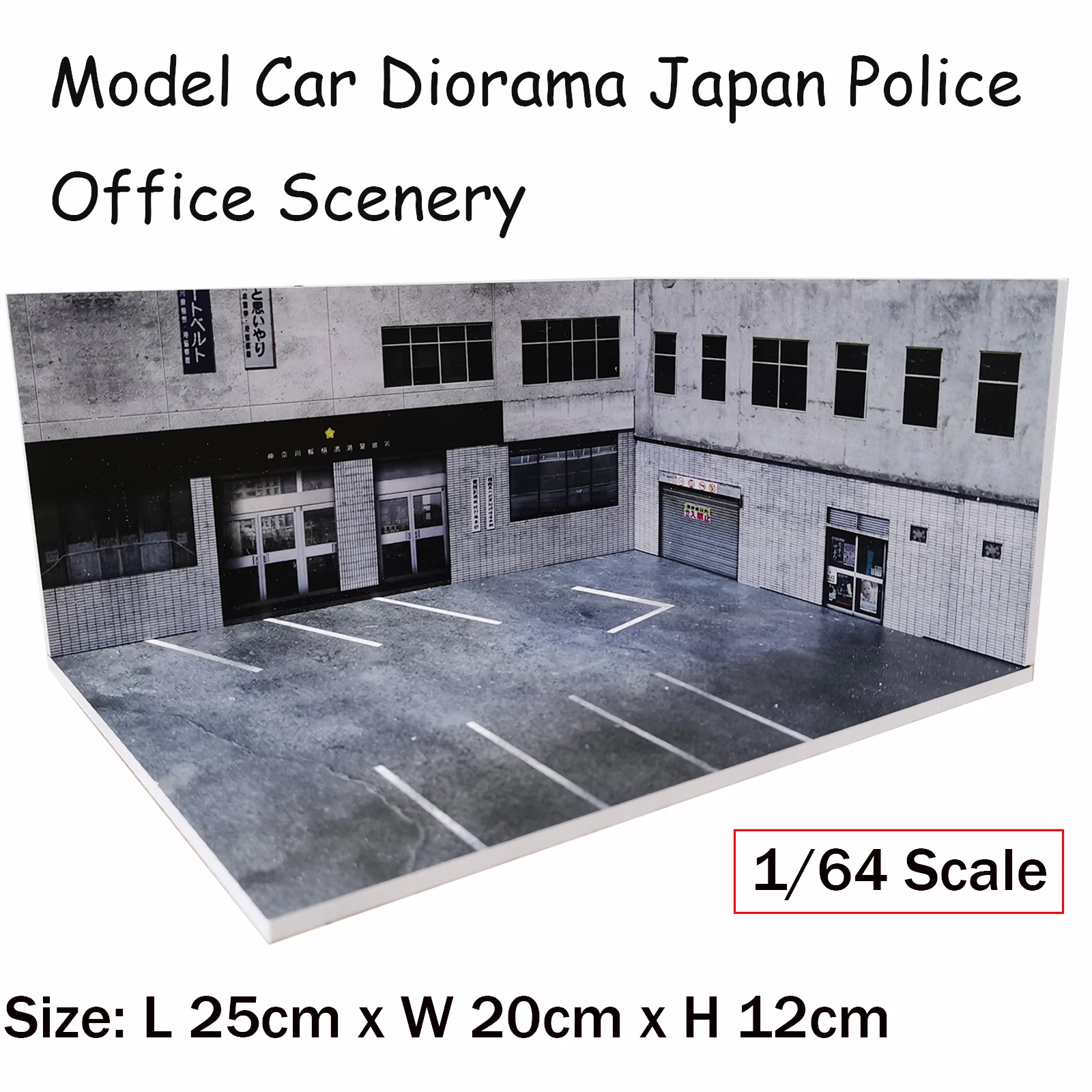 

Diorama 1:64 Model Car Display Parking Lot Scenery Photo Background Station