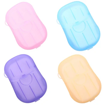 

1pc New Convenient Washing Hand Bath Travel Scented Slice Sheets Foaming Box Paper Soap