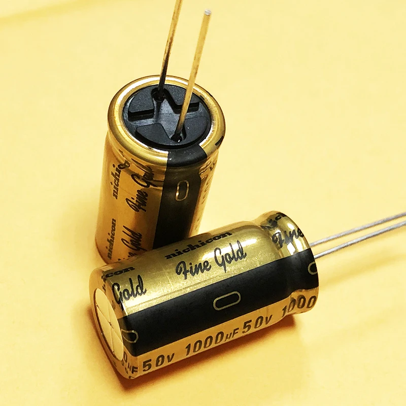 2 шт. NICHICON FG 50V1000UF 16x31 5 мм Тонкий золотой 1000 мкФ 50V FineGold MUSE Аудио Конденсатор мкФ/50V |