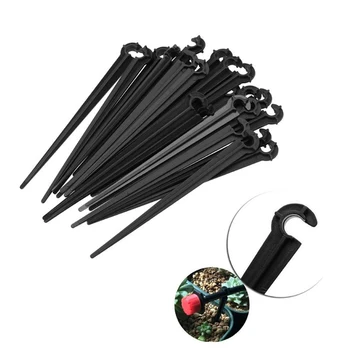 

50PCS Hook Fixed Stems Support Holder For 4/7 Drip Irrigation Water Hose Irrigation Water Hose Garden Supplies Garden Irrigation