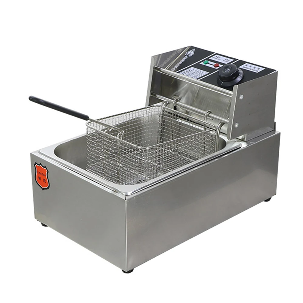 

Stainless Steel Commercial Single Cylinder Deep Fryer Multi-functional Canteen Fryer Fries Fried Chicken Furnace Frying Machine