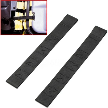 

2x Black Adjustable Door Limiting Straps For Jeep Wrangler Cj Tj Yj 1955~2006