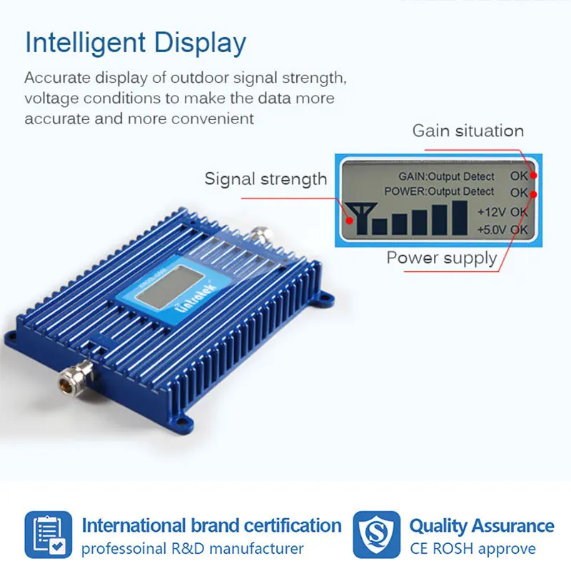  Lintratek 70dB High Gain 4G LTE B7 FDD 2600MHz Mobile Signal Booster 4G Internet Cellular Amplifier