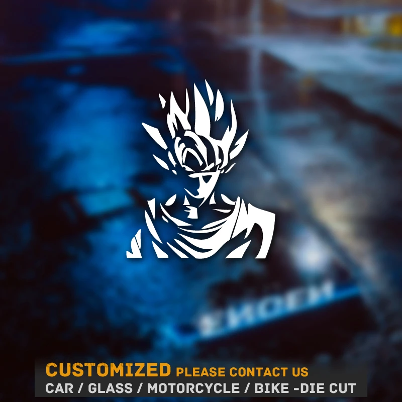 Наклейки для автомобиля Z Goku Saiyan Vegeta и наклейки выкуривания смешные размер 14 9 см *