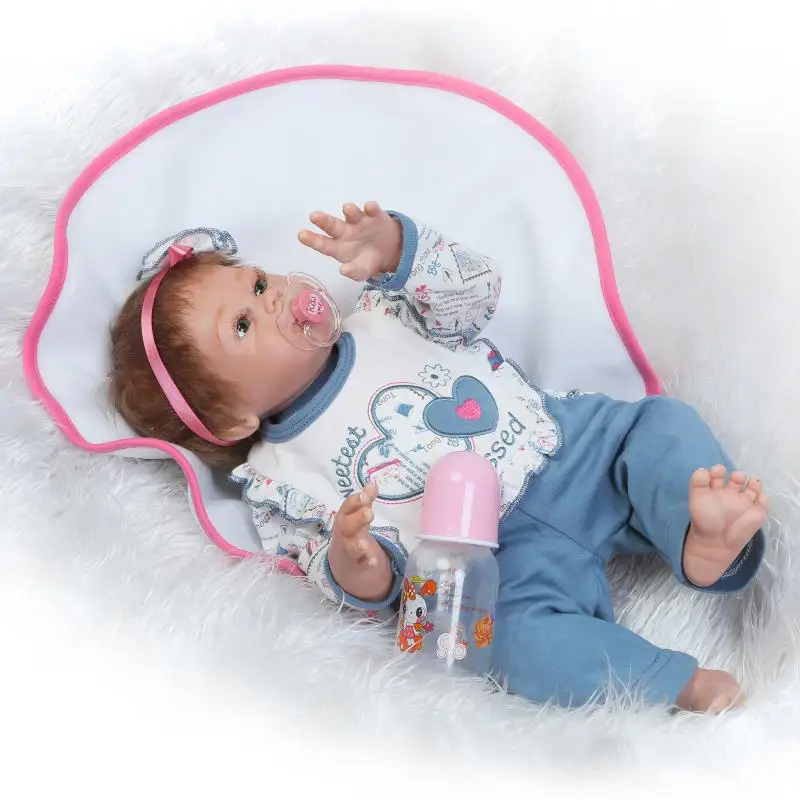 20 дюймов 50 см мягкие силиконовые куклы Reborn baby girl реалистичный вид новорожденная кукла малыш милый подарок на день рождения