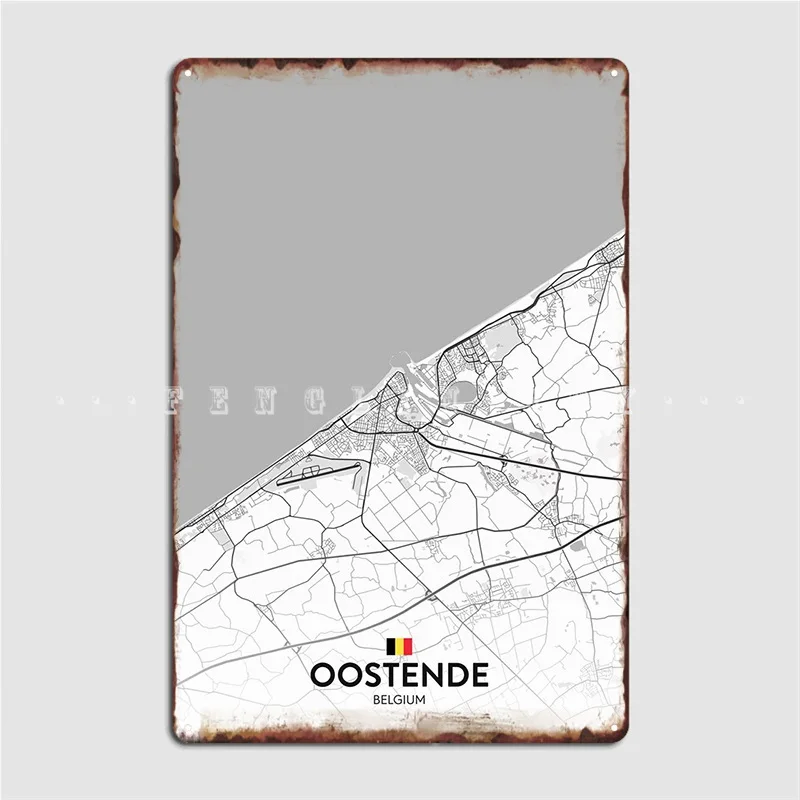 

Oostende Be Metal Plaque Poster Pub Garage Club Funny Wall Decor Tin Sign Posters