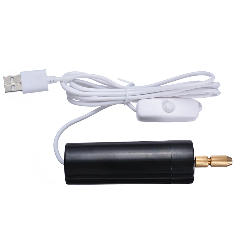 Мини USB электрическая ручная электродрель 5 В+ 10 шт. сверла с гайковертом для DIY инструменты для сверления древесины